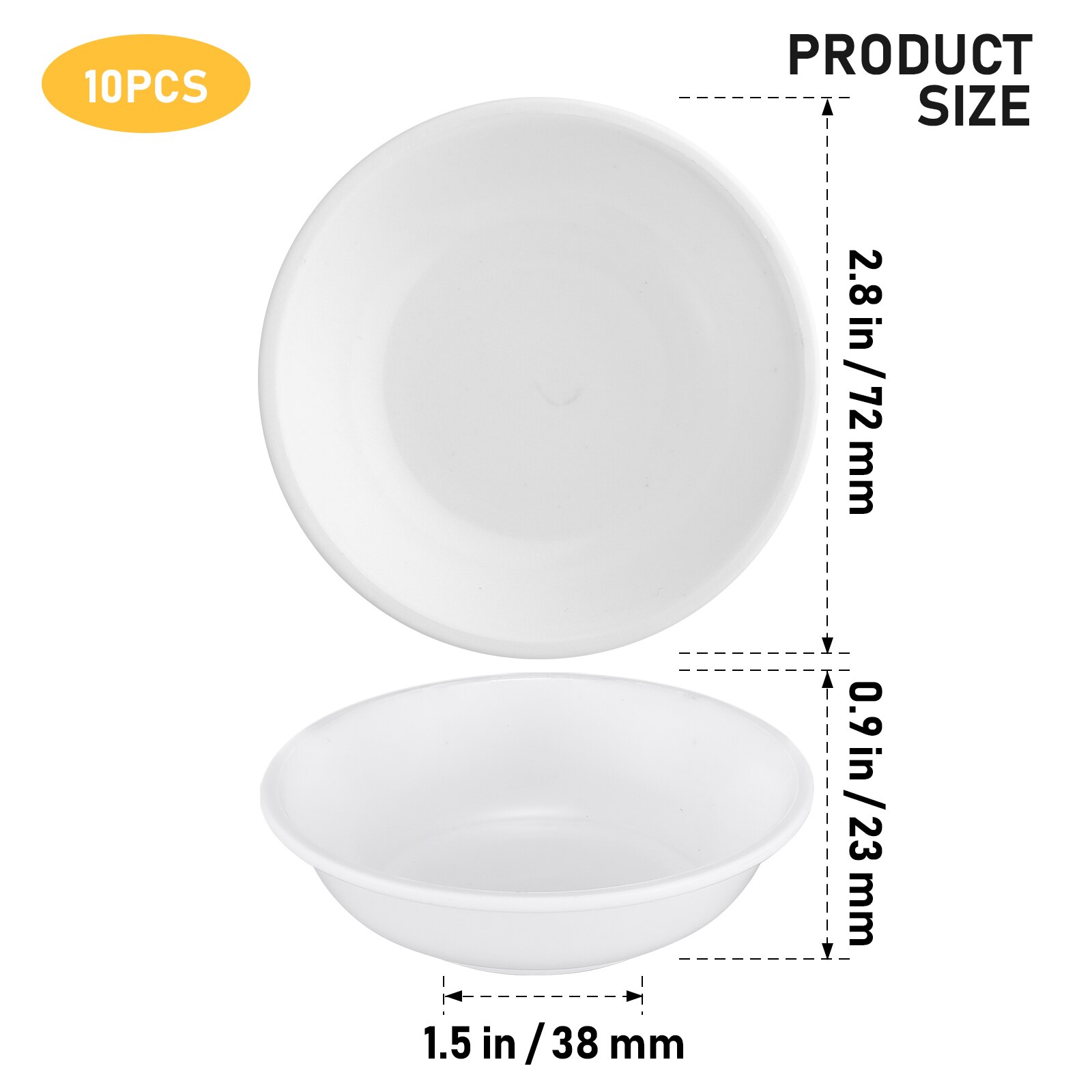 Platos de condimentos para Sushi, cuenco para inmersión, vinagre, especias, salsa, Mini platos de aperitivo, vajilla de cocina, 10 Uds.