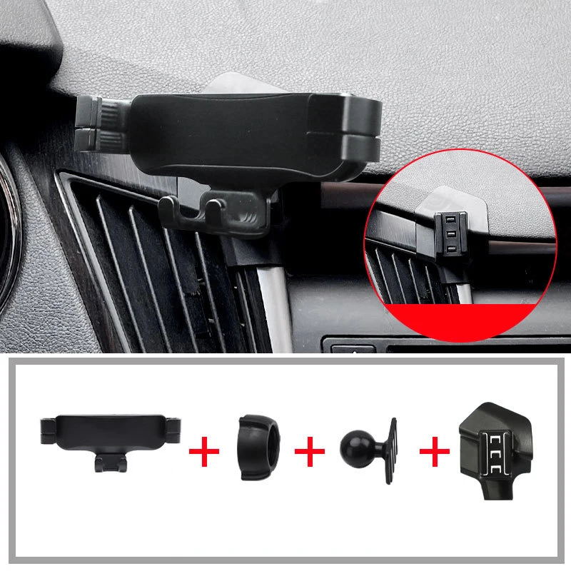 Soporte de teléfono móvil para coche Hyundai Sonata 8th YF , accesorio modificado para ventilación de aire: Negro