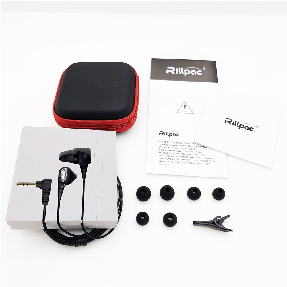 Rillpac R100 8mm Titanium Dynamic Driver Noise Isolating HiFi In-Ear earphones Reference Series Earbuds