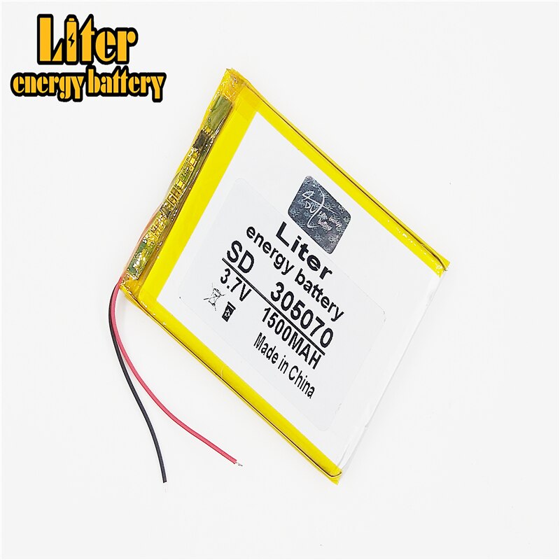 3.7V 1500mAh 305070 Lithium Polymer LiPo Rechargeable Battery ion cells For Mp3 Mp4 Mp5 DIY PAD DVD E-book bluetooth headset