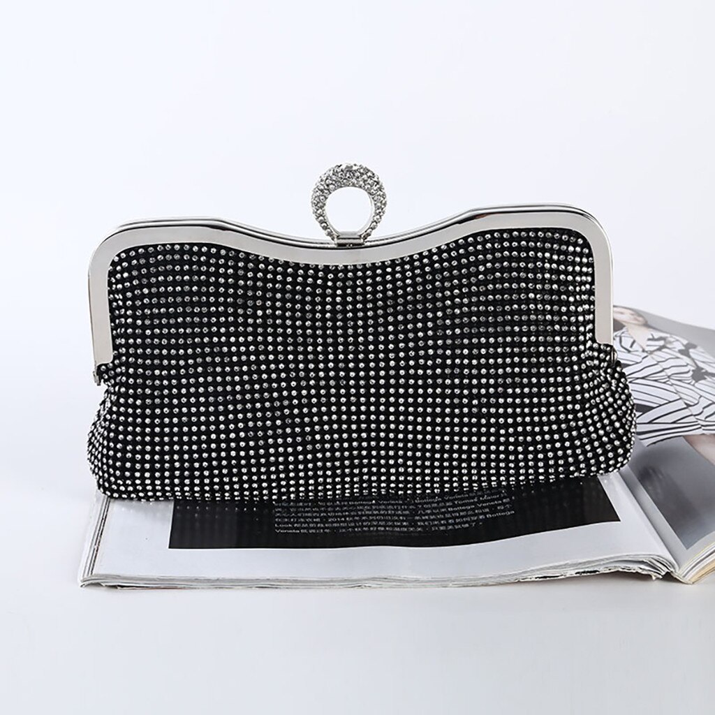 Bolso cruzado de noche con diamantes de imitación para mujer, bolso de mano femenino de con diamantes de imitación para , bolso de hombro tipo bandolera