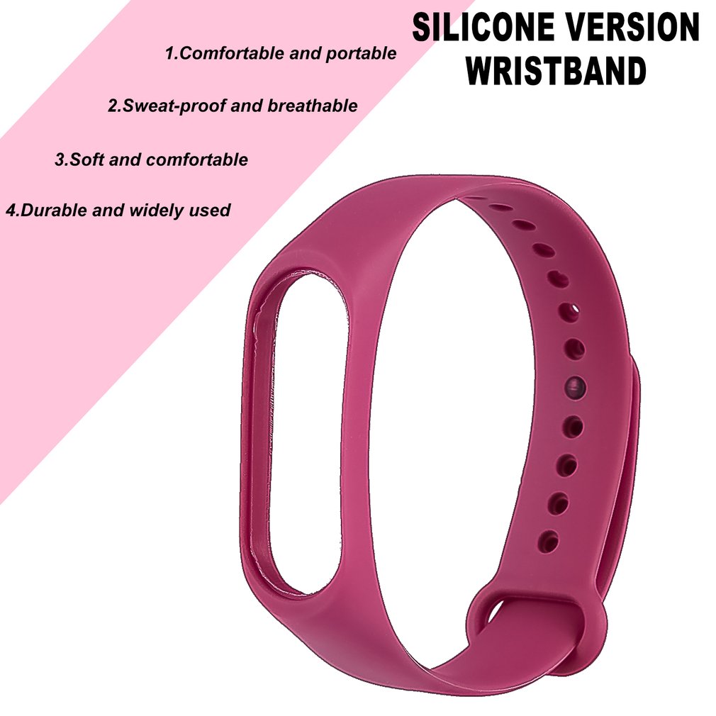 For Xiaomi Mi Band 3/4 Replacement Sport Silicone Strap Wristband Bracelet Two-Tone Replacement Strap