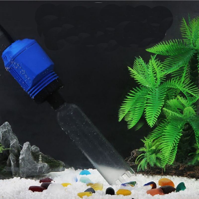 Aquarium Electric Syphon Operated Fish Tank Sand Washer 220V Powerful Suction Vacuum Gravel Water Changer Siphon Cleaner Filter