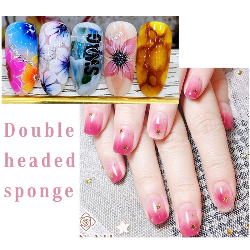 Mobray-vernis à ongles Gel à double extrémité, brosse acrylique avec poignée avec strass, stylo de peinture de manucure à faire soi-même