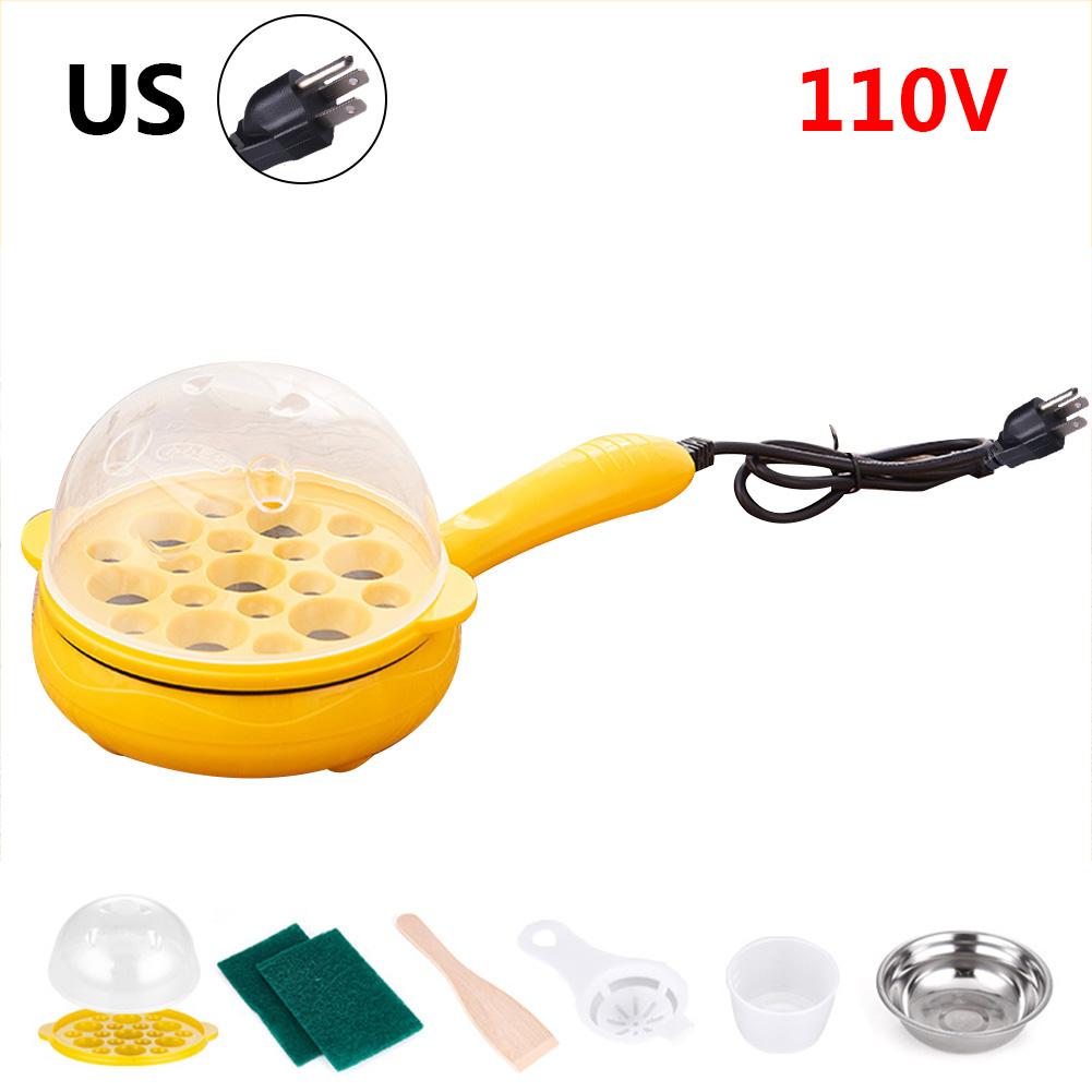 Mini Fry Pan Automatic Power Off Egg Pan Cooker American Standard 110V/European Standard 220V Plug For Home Breakfast Making: US Plug Single layer