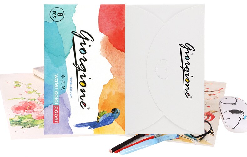 32 otwórz 8 arkuszy czyste drewno papkowaty papieru akwarela do przenośne malarstwo szkic szkic szkic uczeń akwarela zestaw papieru