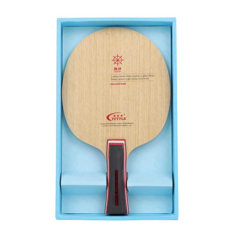 1PC Ping Pong Paddle Blade CS FL Long Short Handle Table Tennis Racket Bat 7 Ply Tung Wood Carbon Fiber Table Tennis Competition