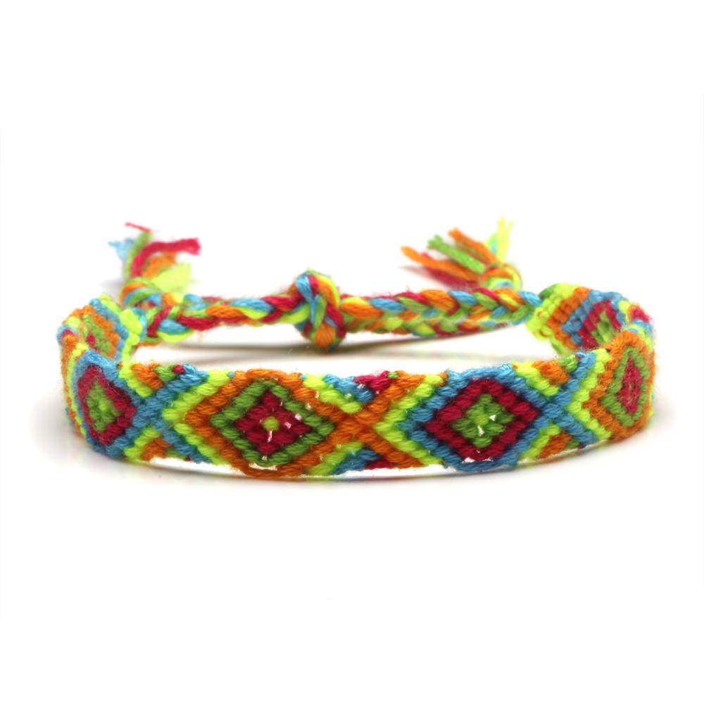 Boho Kleurrijke Borduurgaren Handwoven Mode Vriendschap Armband Vrouwen Meisje Chic Zomer Surfer Vervaardigd Sieraden: 5