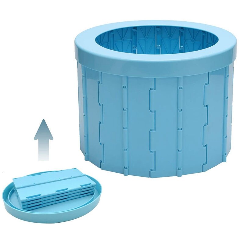 Portable Folding Toilet Seat Commode Porta Potty Car Toilet Bucket for Camping Hiking Long Trips Traffic Jam