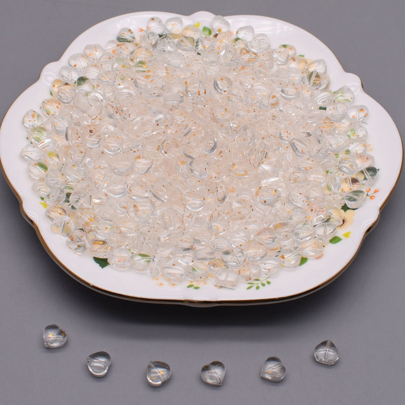 8mm 30/60 kristallen glazen kralen in de vorm van een hartje voor het maken van sieraden, doe-het-zelf kettingen, handgemaakte knutselwerkjes, tsjechische glazen losse tussenkralen: Bruin / Ander