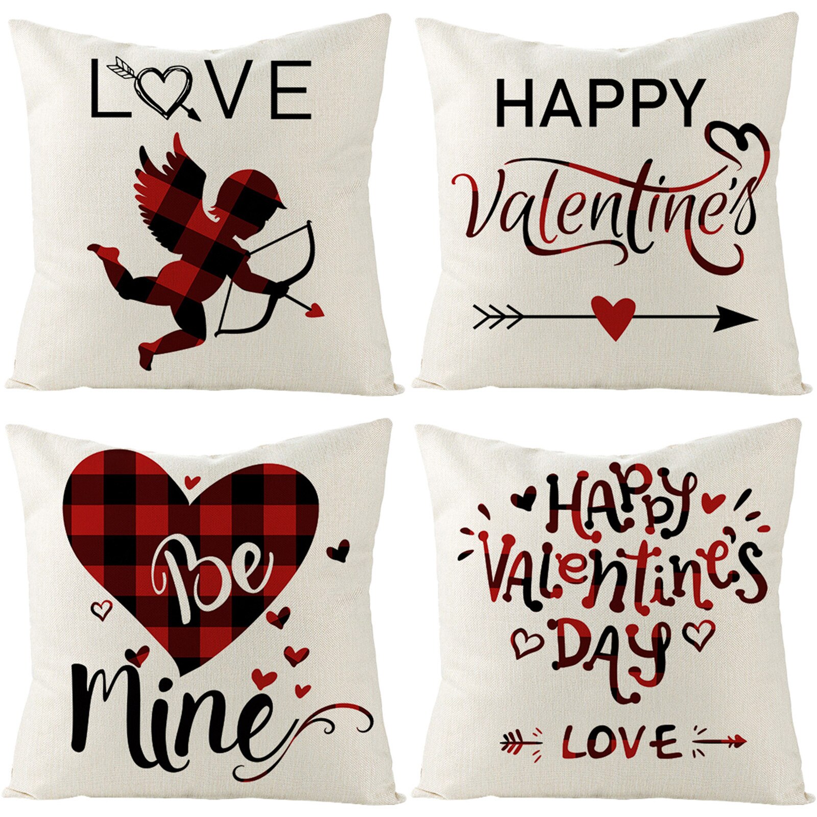 szczyt sprzedaży 4pc walentynki poszewka na poduszkę bawełna rzuć plac poszewka sofa poszewka na poduszkę dekoracja pokoju Dropshipping: B