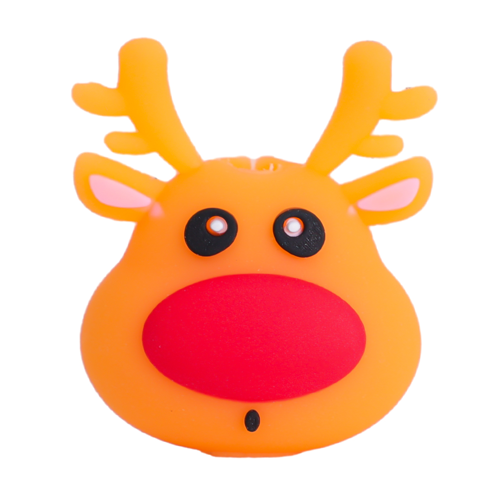 Christmas Cute USB Cable Protector Data Line Cord Protector Protective Case Cable Winder Cover for Apple iPhone Charging Cable: Red