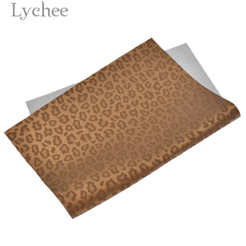 Lychee Life 29x21cm A4 Printed Leopard Faux PVC Leather Fabric Synthetic Leather DIY Material For Handbag Garments
