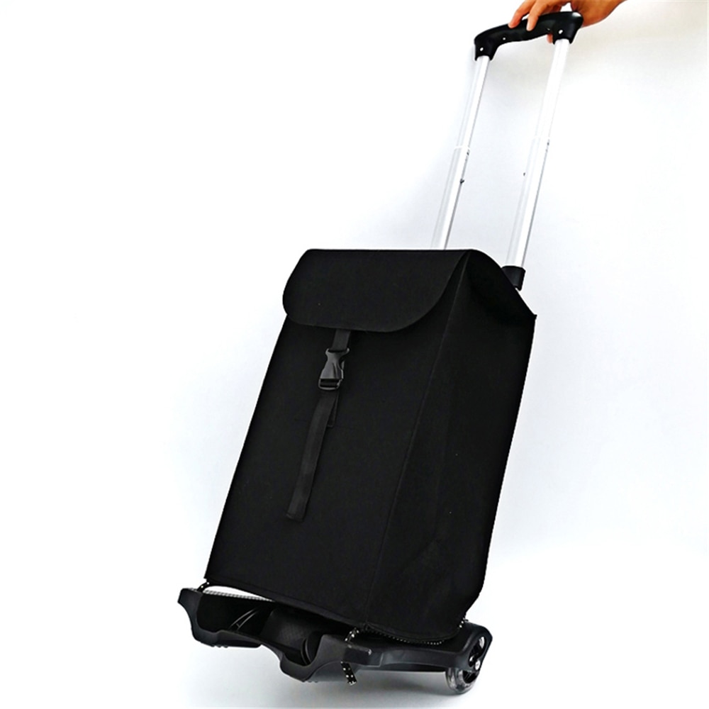 B-LIFE Folding Cart Truck Portable Fold Up Dolly Backpack Storage with Shopping Bag for Luggage Personal Travel Moving Office