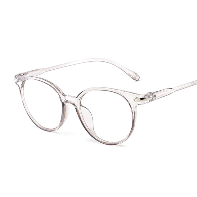 Retro Round Transparent Anti-blue Light Glasses Frame For Women Men Optical Spectacle Computer Glasses Eyewear Frame: Gray
