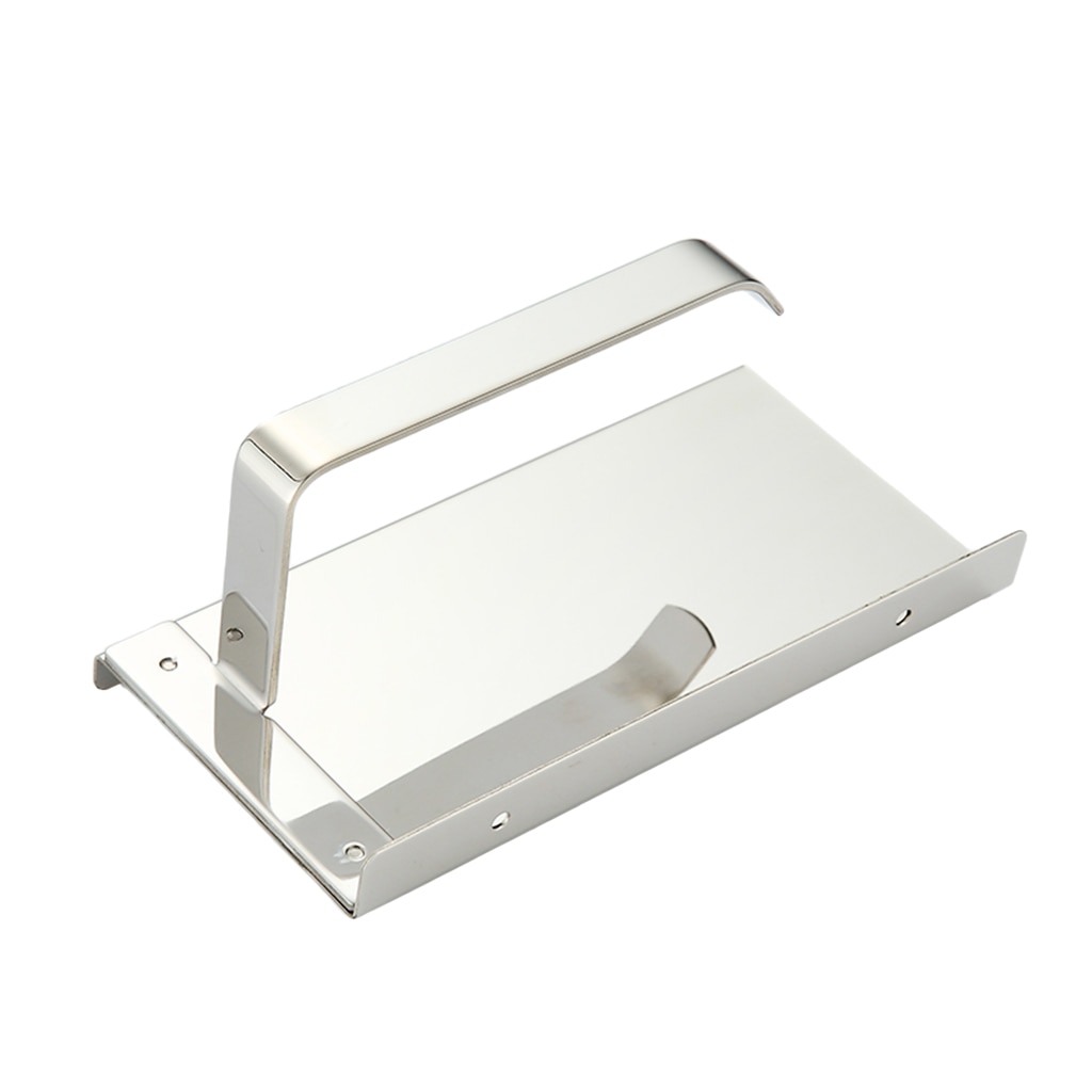 Toilet Paper Holder Wall Mount Stainless Steel Tissue Holder W/ Phone Shelf