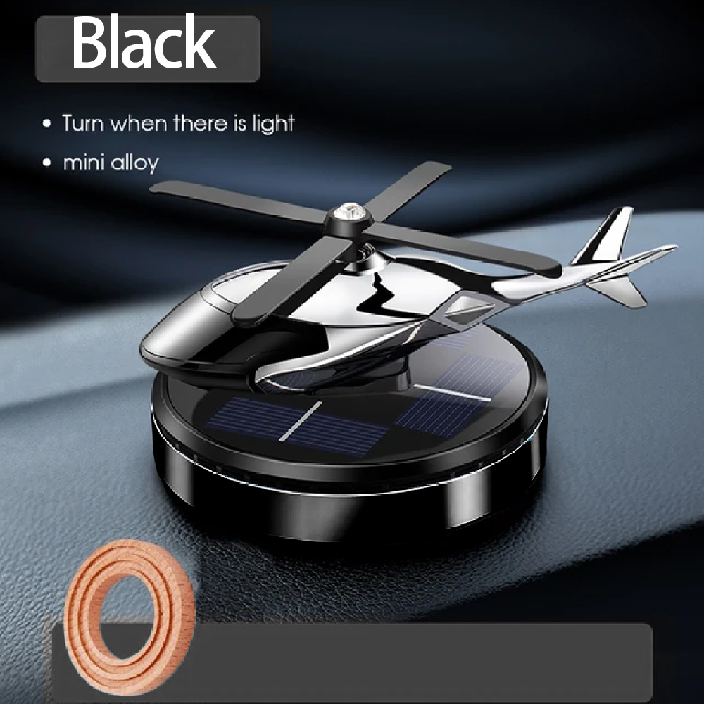 Auto-Lufterfrischer, Solar-Hubschrauber, Styling, dekorative Aromatherapie, Auto-Innenzubehör, Propeller, rotierender Parfüm-Diffusor: Blau