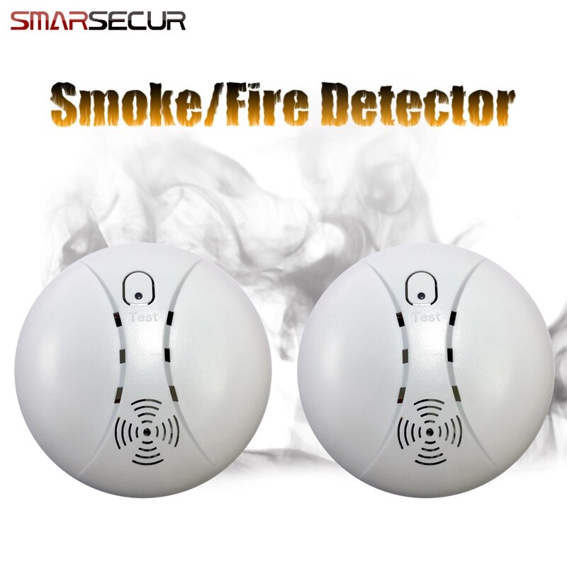 Wireless Smoke/fire Detector For For Touch Keypad Panel Wifi Gsm Home Security Burglar Voice Alarm System: SMK-04x2