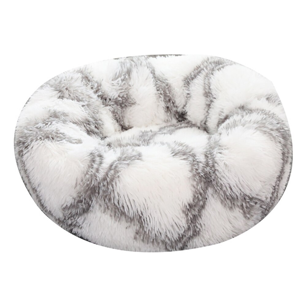Pet Nest Warm Soft Plush Sleeping Bed Pad Non-slip Breathable Dog Cat House Kennel Washable Cushion Blanket for Small Animals: Grey / 60CM