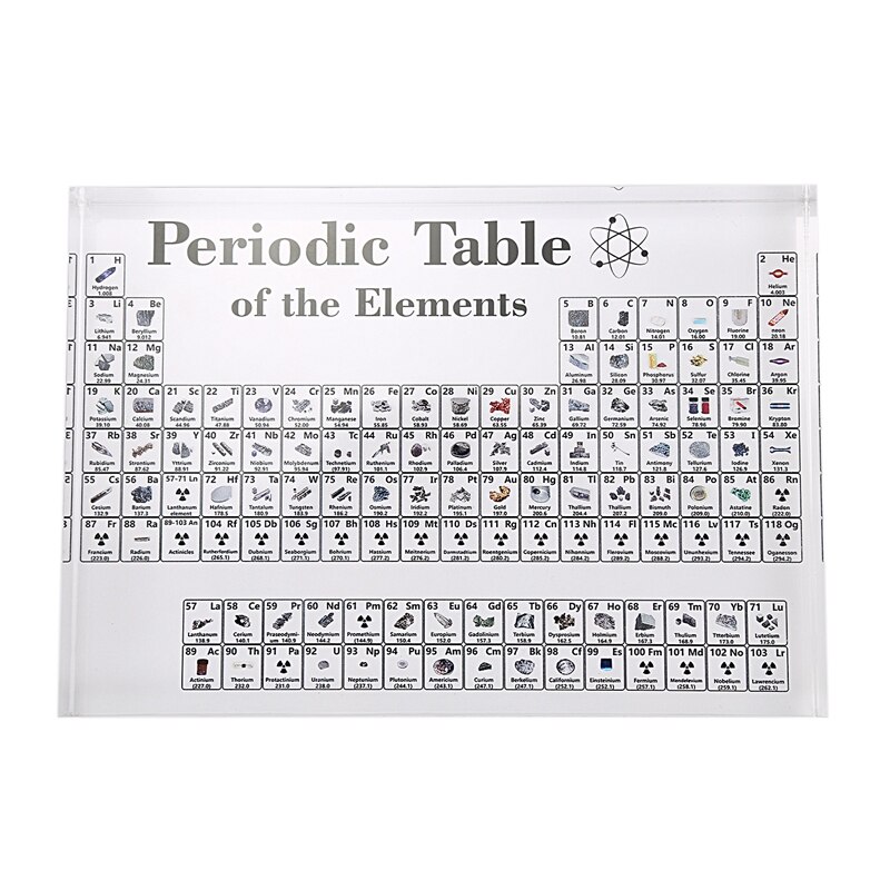 Acrylic Periodic Table Display with Elements Table Display, with Elements Student Teacher Chemical Craft Decoration