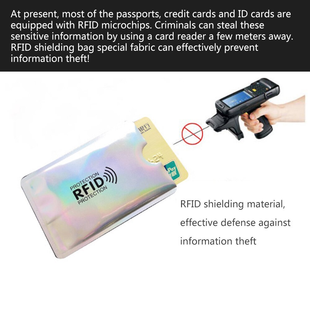 10pz anti furto per RFID Carta di Credito Protezione di Blocco Manica Titolare Della Carta Della Cassa Della Pelle Coperture Protezione Caso Della Carta di Credito Nuovo caldo