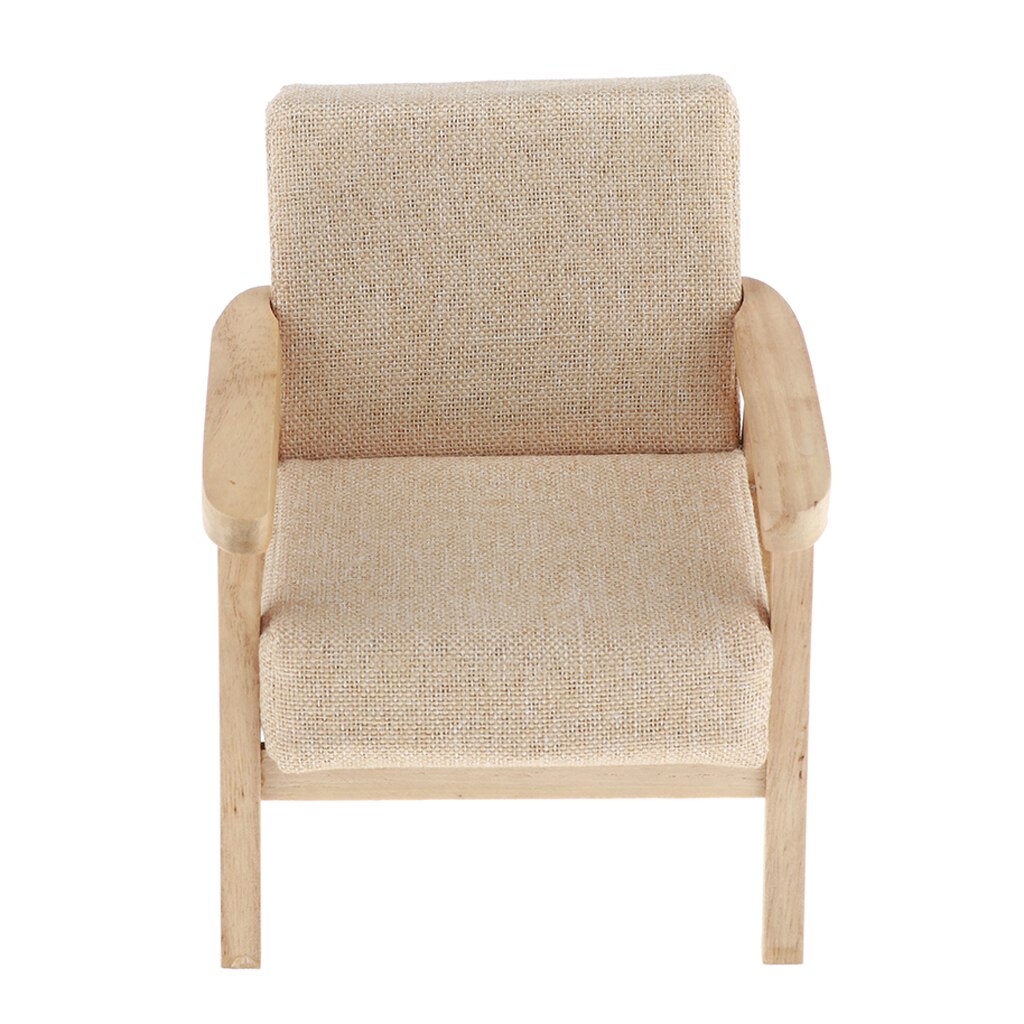 Dollhouse Furniture 1/6 Scale Miniature Armchair Toys for Dolls House Living Room Bedroom Decor - Red/Yellow/White Optional: Yellow