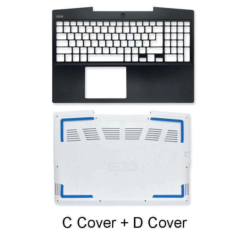 Laptop LCD Back Cover For Dell G3 3590 Series A B C D Top Cover Front Bezel Palmrest Bottom Case Hinges White 03HKFN: C D Cover
