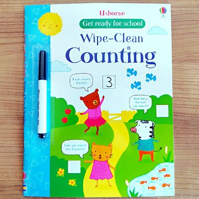 Children Wipe-Clean Reusable English Exercise Book with Pen Writing skills Number Words for Preschool Early Learning 21*27cm: counting