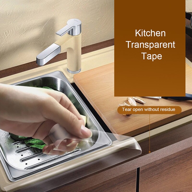 Wall Corner Line Sticker Ceramic Sticker PVC Waterproof Kitchen Tape Bathroom Accessories Self Adhesive Transparent Stickers