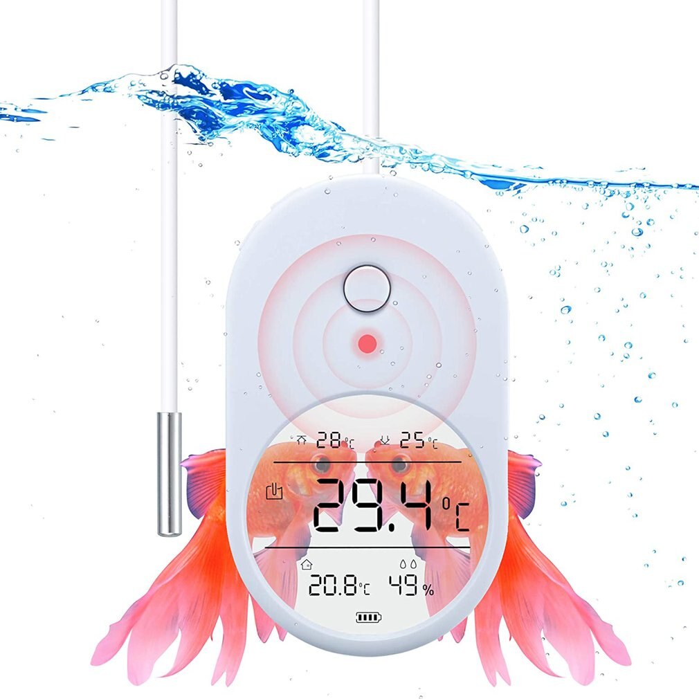 Aquarium Thermometer Met Alarm Vissenkom Thermomet... Grandado