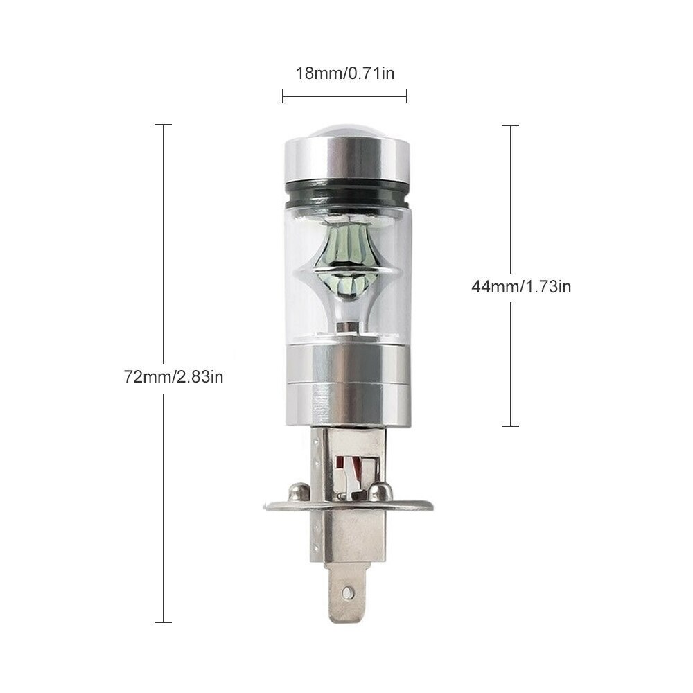 Headlight Bulbs 2pcs Car fog light H1 8000K Ice Blue 100W 2323 LED Kit Fog Driving Light