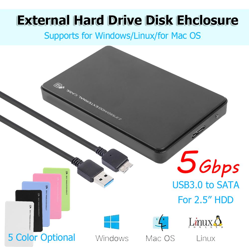 2.5 Inch Hdd Ssd Case USB3.0 Naar Sata Harde Schijf Doos 5Gbps Sd Schijf Case Hdd Externe Harde Schijf behuizing Voor Notebook Desktop Pc