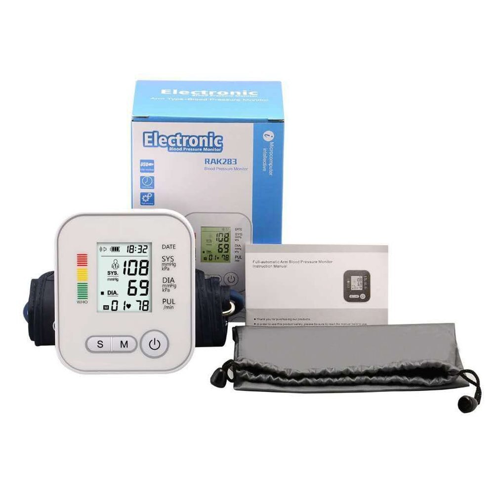 Bloeddrukmeter Automatische Digitale Lcd Display Pols Monitor Heart Beat Rate Pulse Meter Meet Automatische Tonometer: 07