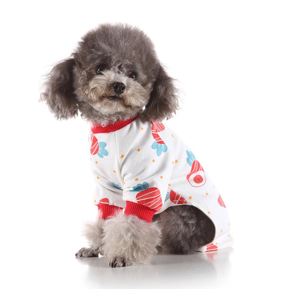 Pijama estampado para mascotas, Otoño Invierno, algodón, ropa de noche para perros y Mascotas