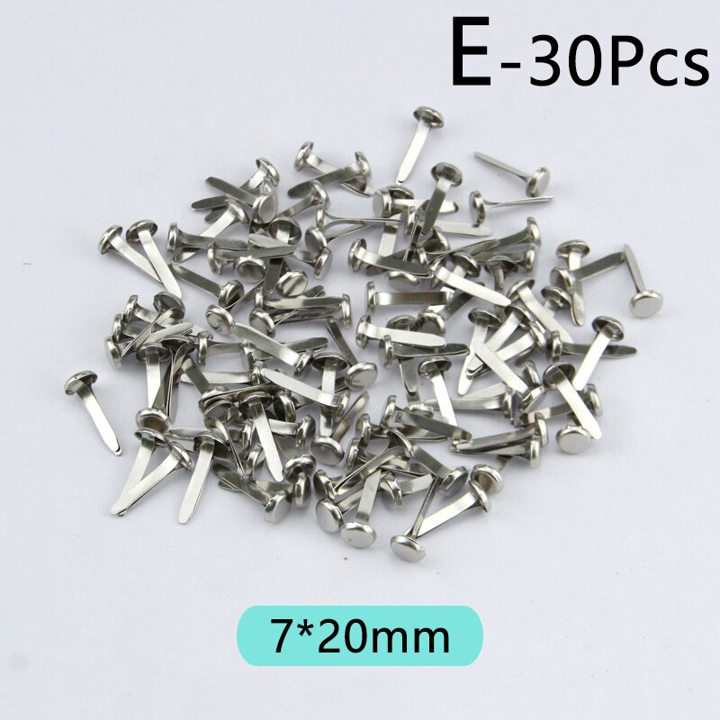 Mini clavos de Metal con patrón de mezcla, hechas a mano álbum de recortes de manualidades, accesorios para manualidades, decoración del hogar, sujetador con adornos Brad, 30 Uds.: E