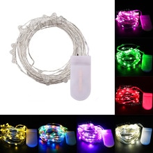 20 40Leds Kerstverlichting Battery Operated Koperdraad Led String Lights Waterdicht Voor Diy Bruiloft Slaapkamer Kerst Decor