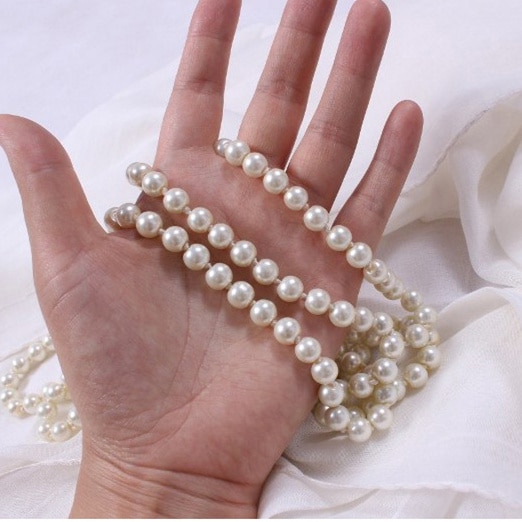 Women Jewelry, Pearl Bead Necklace,Long Sweater Chain Necklace For Women Dress Accessories JJ139