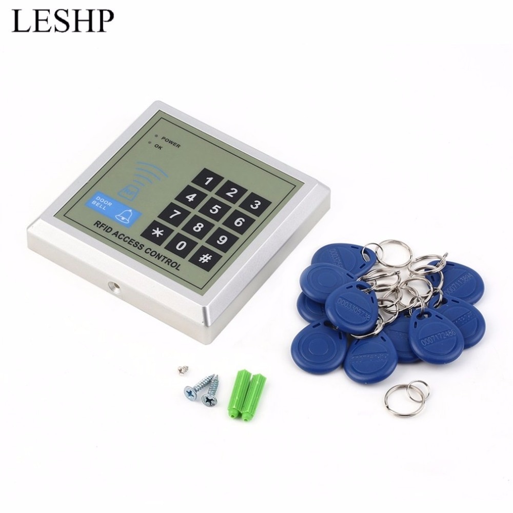 rfid keypad door access control system kit electric Magnetic electronic door lock+10pcs key fobs full set