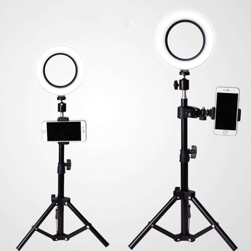 16 Cm Foto Led Selfie Ring Licht Vullen Licht Dimbare Camera Telefoon Ring Lamp Met Statief Voor Make Video Live studio Ring Lichten