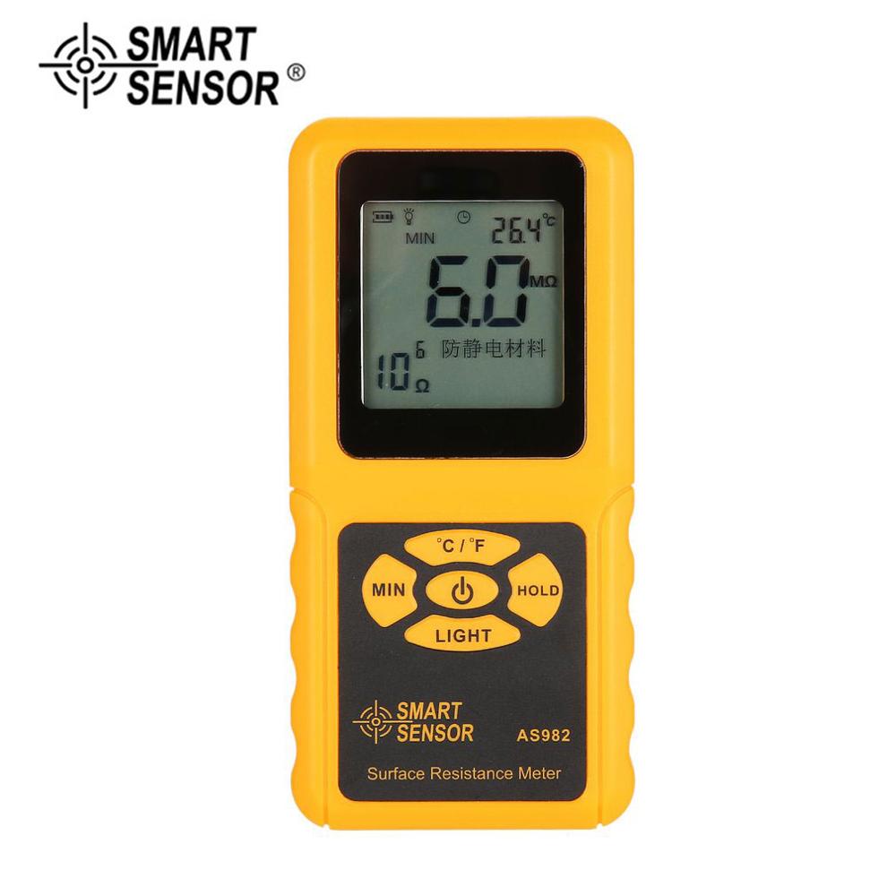Portable surface resistance meter tester Handheld Earth Resistance Meter Data Holding function LCD display