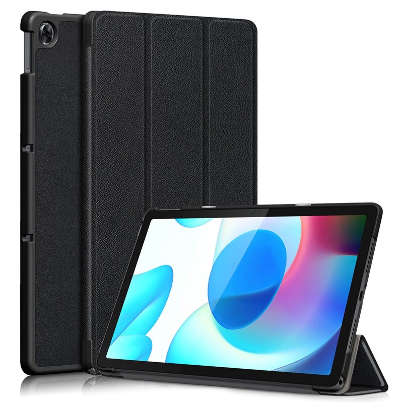 Custodia per Realme Pad custodia da 10.4 pollici tri-fold in pelle PU supporto magnetico custodia per Tablet per Realme Pad 10.4 &quot;custodia: Black