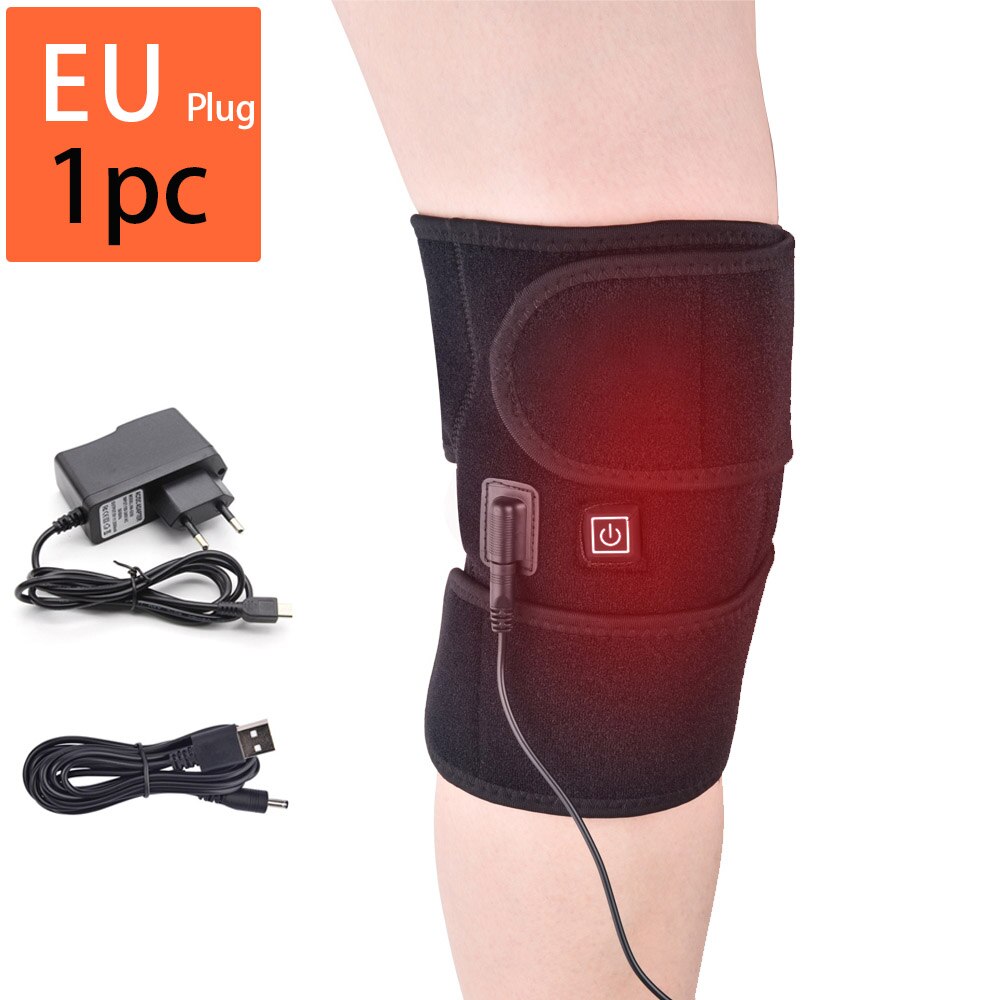 Agdoad Artritis Knie Brace Infrarood Verwarming Therapie Kneepad Voor Verlichten Kniegewricht Pijn Knie Revalidatie: 1pc EU Plug