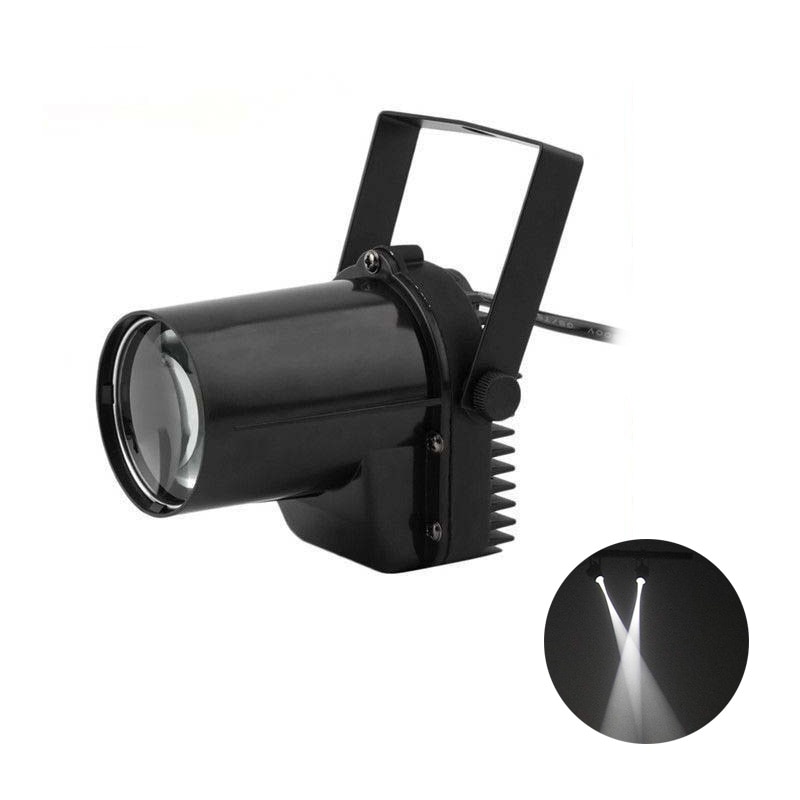 Luz de escenario de 5W RGBW, foco Led de pines de haz de Disco para de DJ KTV, focos con Pin de bola para espejo: EU plug White