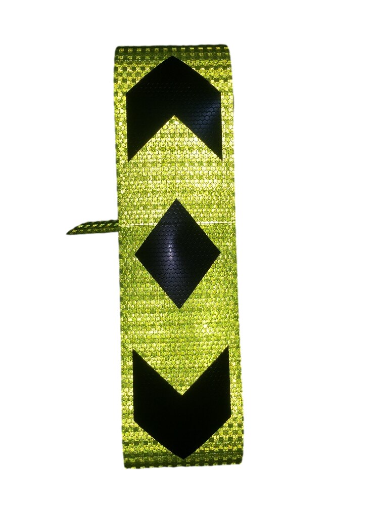 Cinta reflectante fluorescente de PVC autoadhesiva, señal de guía de tráfico, 10CM * 1M