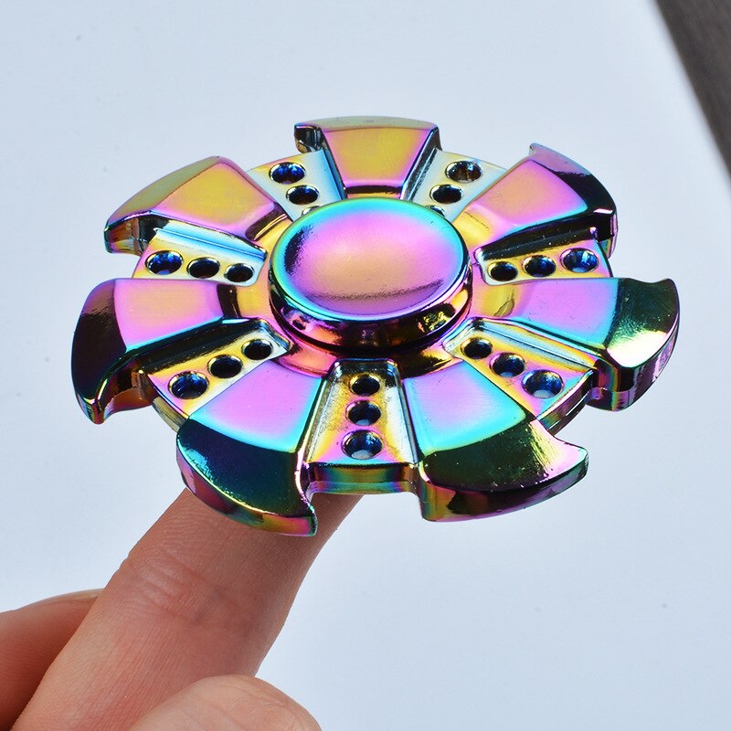 Estartek Bunte Reine Kupfer Metall Rudder Hand Spinner Fingertip Gyroskop Zappeln Spinner EDC Dekompression Spielzeug für: Blau