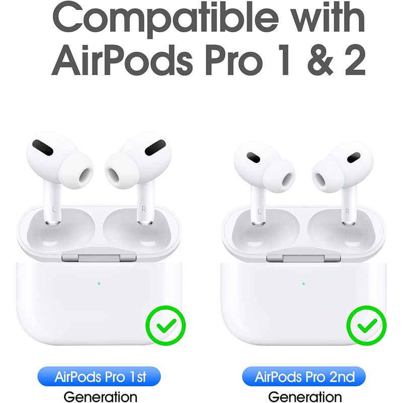 KUTOU 4 Pairs Liquid Silicone Ear Tips for Airpods Pro 1 2 Noise Reduction Pad Earplugs Ear Caps Comes with cleaning pen