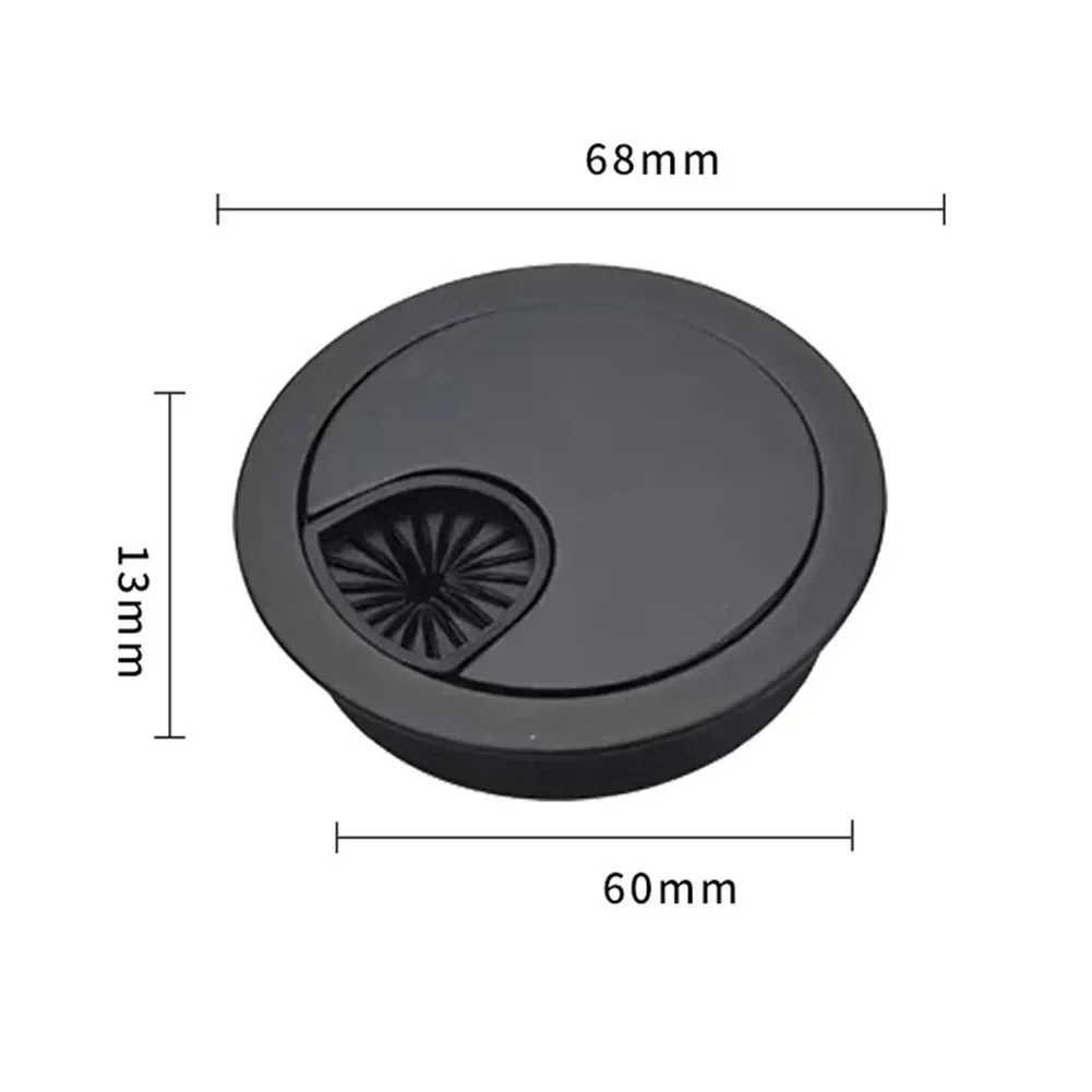 50/53/60mm PC Computer Desk Metal Grommet Table Cable Tidy Wire Hole Cover Cap Plug Desk Round Wire Tidy Grommet Cable Organizer