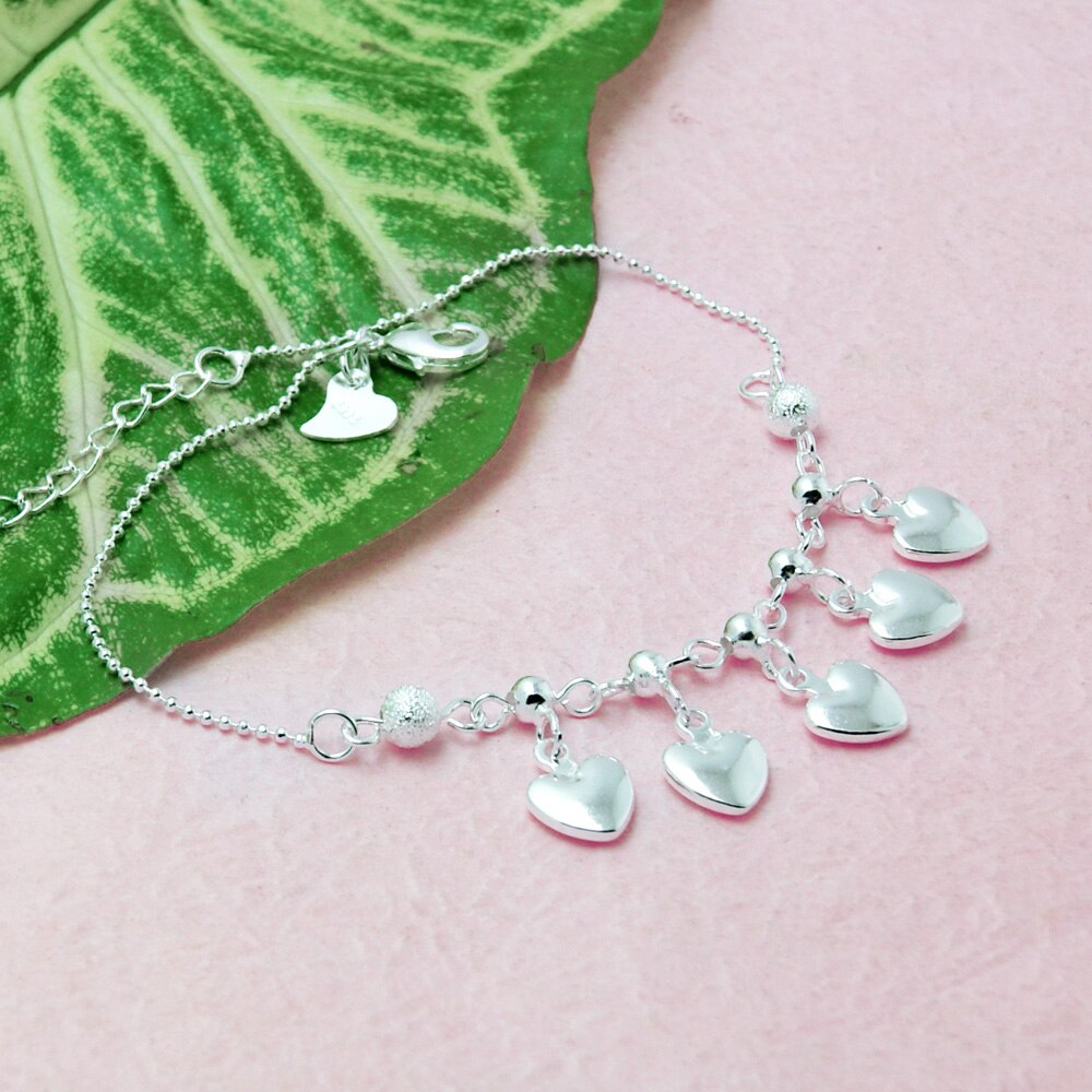 Women's Feather Bohemia Style 925 Sterling Silver Link Chain Bracelet main image 0