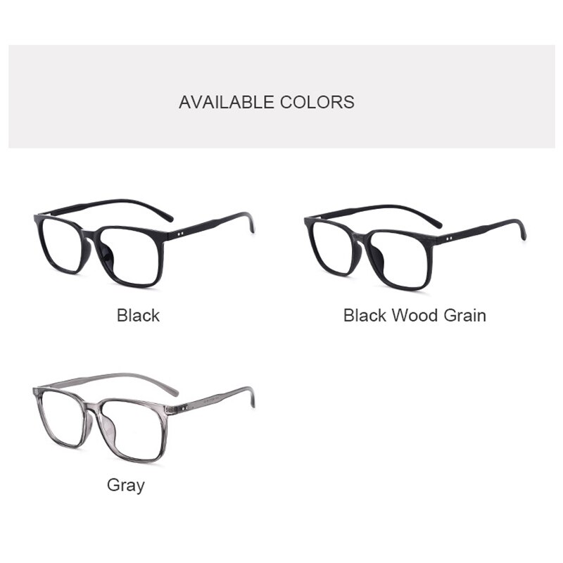 UVLAIK TR90 Glasses Frame Men Women Ultralight Imitation Wood Grain Myopia Spectacle Frame Casual Square Retro Eyeglasses