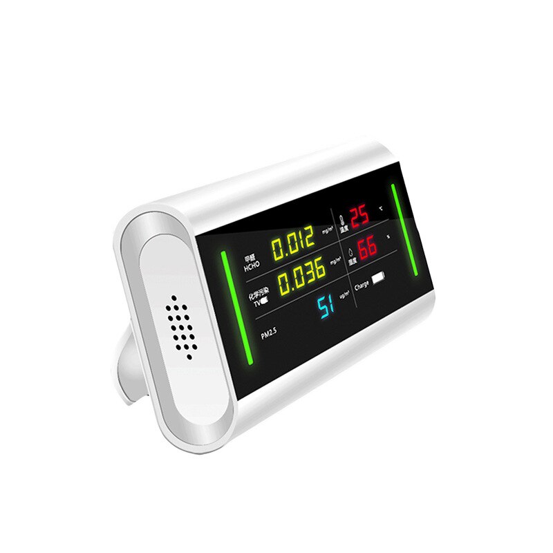 Medidor de temperatura y humedad PM2.5 TVOC HCHO, probador de formaldehído, Monitor de del aire interior, analizador, Detector de Gas, Sensor PM 2,5